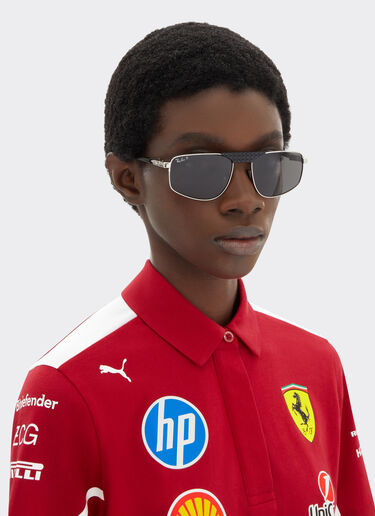 雷朋与法拉利车队联名款 RB3776M 深灰色偏光镜片银黑金属太阳镜 Ferrari 雷朋与法拉利车队联名款 RB3776M 深灰色偏光镜片银黑金属太阳镜 银色 LA0EHf