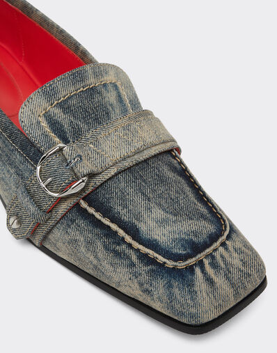 Ferrari 酸洗牛仔布乐福鞋 Blu Denim 51316f