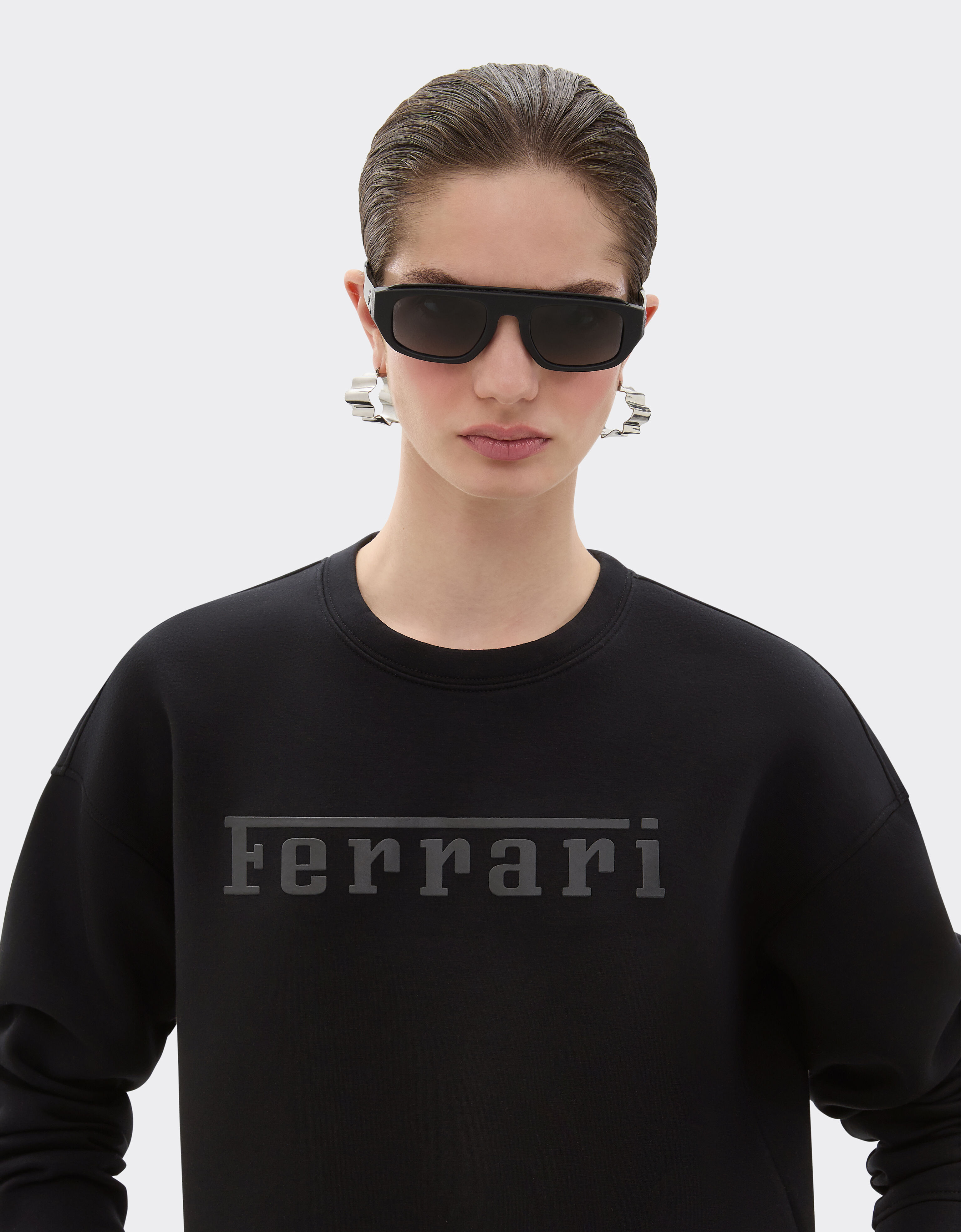 Ferrari 对比感超大法拉利字母徽标套衫 黑色 20296f