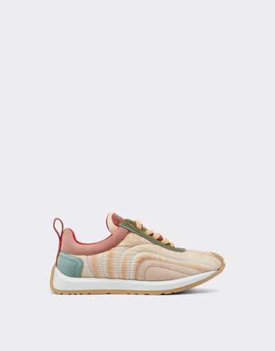 Ferrari 绒面革、纳帕皮革和尼龙训练鞋 Powder Pink 50765f