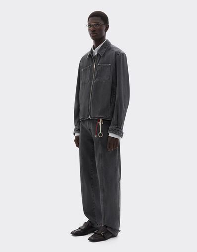 Ferrari Dark marbled denim trousers Granite Gray 49944f