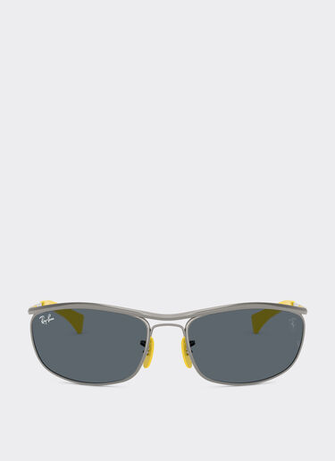 Ferrari Ray-Ban for Scuderia Ferrari RB3819M，枪灰色金属镜框搭配蓝色镜片 Gunmetal LA0JRf