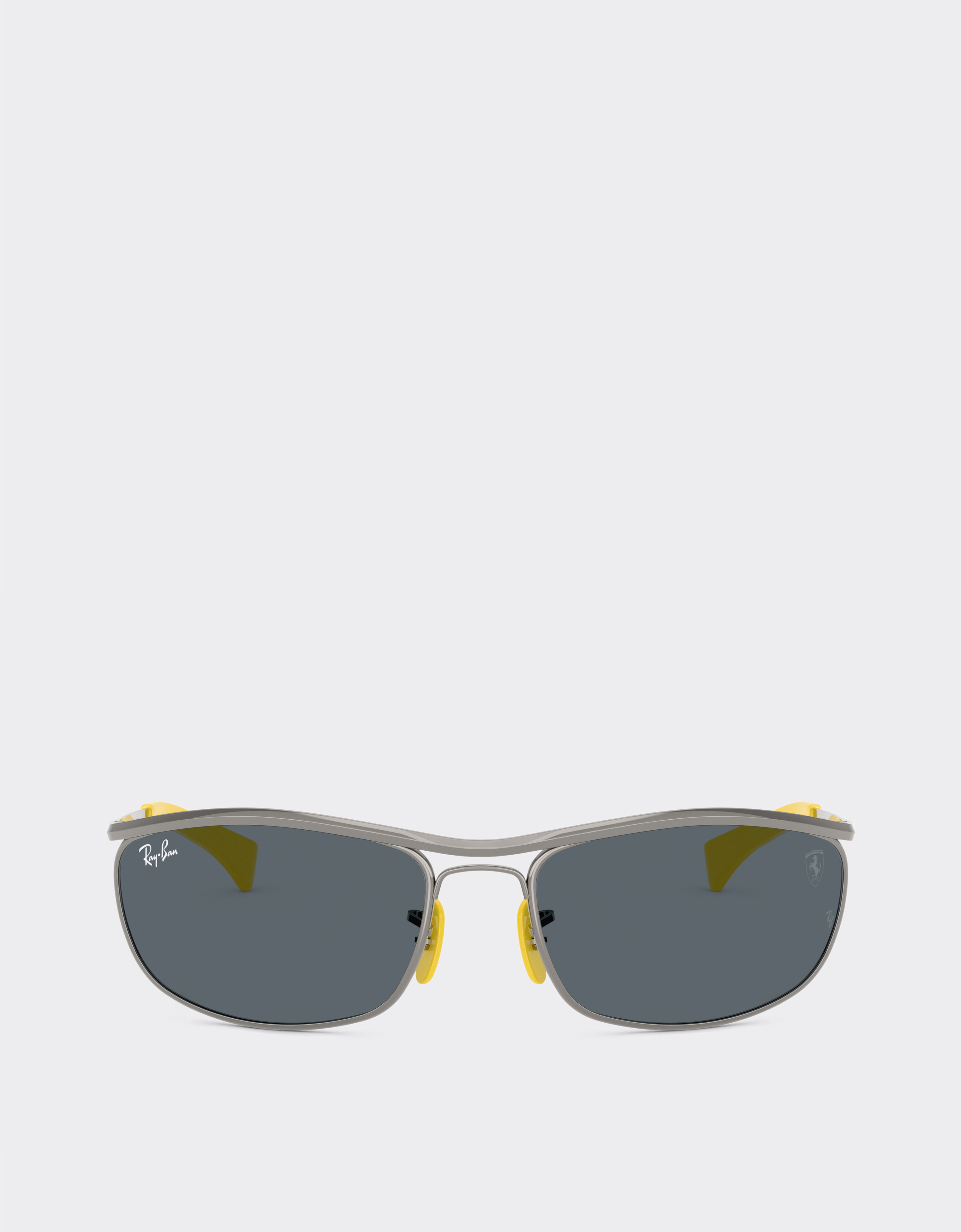 Ferrari Ray-Ban for Scuderia Ferrari RB3819M，枪灰色金属镜框搭配蓝色镜片 Gunmetal LA0JRf