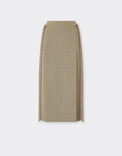 Ferrari 洗水斜纹迷笛半裙 Khaki Green 50356f