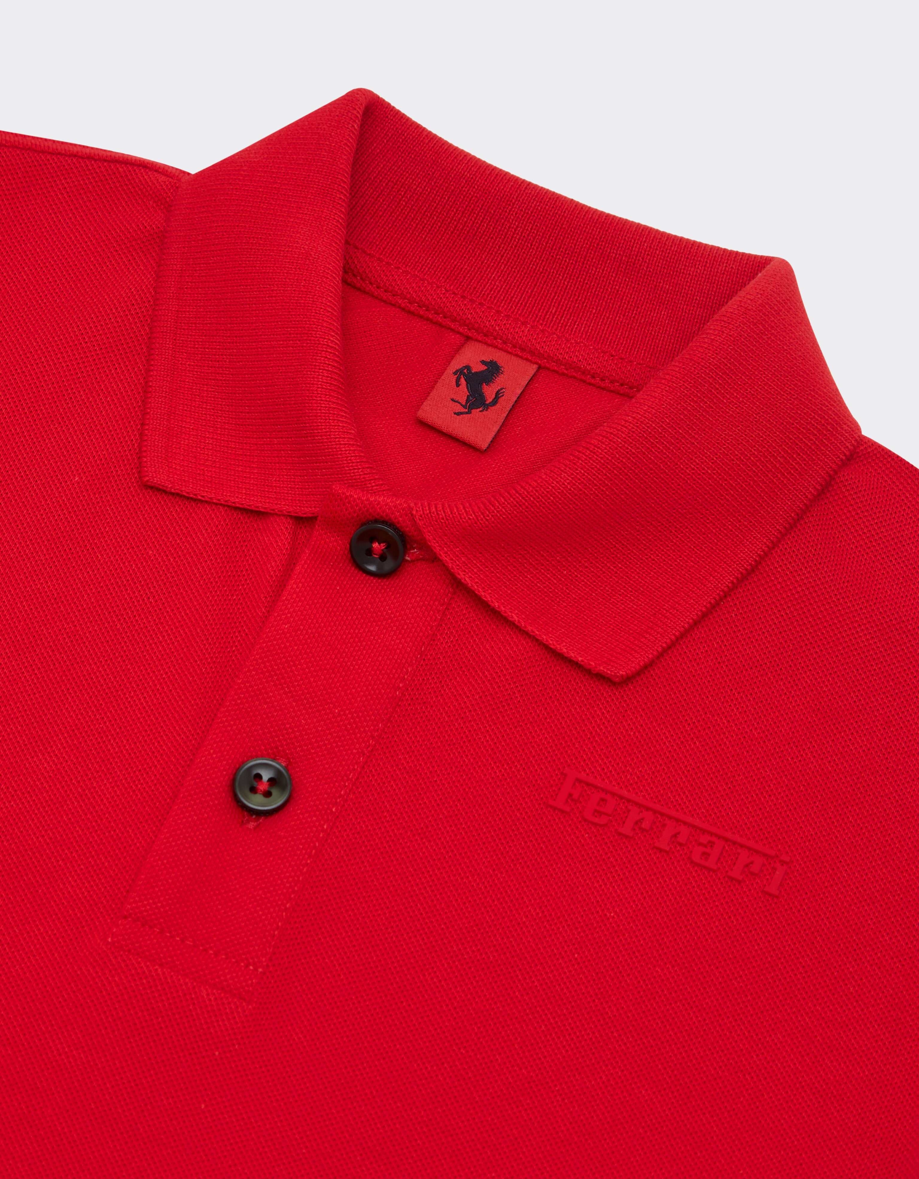 Ferrari 法拉利徽标有机棉 Polo 衫 赛车红 22760fK