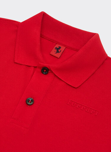 法拉利徽标有机棉 Polo 衫 Ferrari 法拉利徽标有机棉 Polo 衫 赛车红 22760fK
