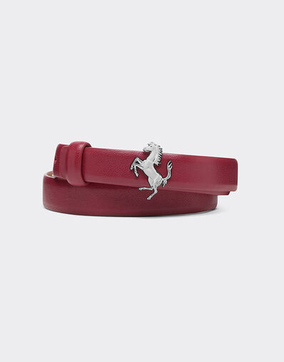 Ferrari Thin nappa leather belt Maison Red 50410f
