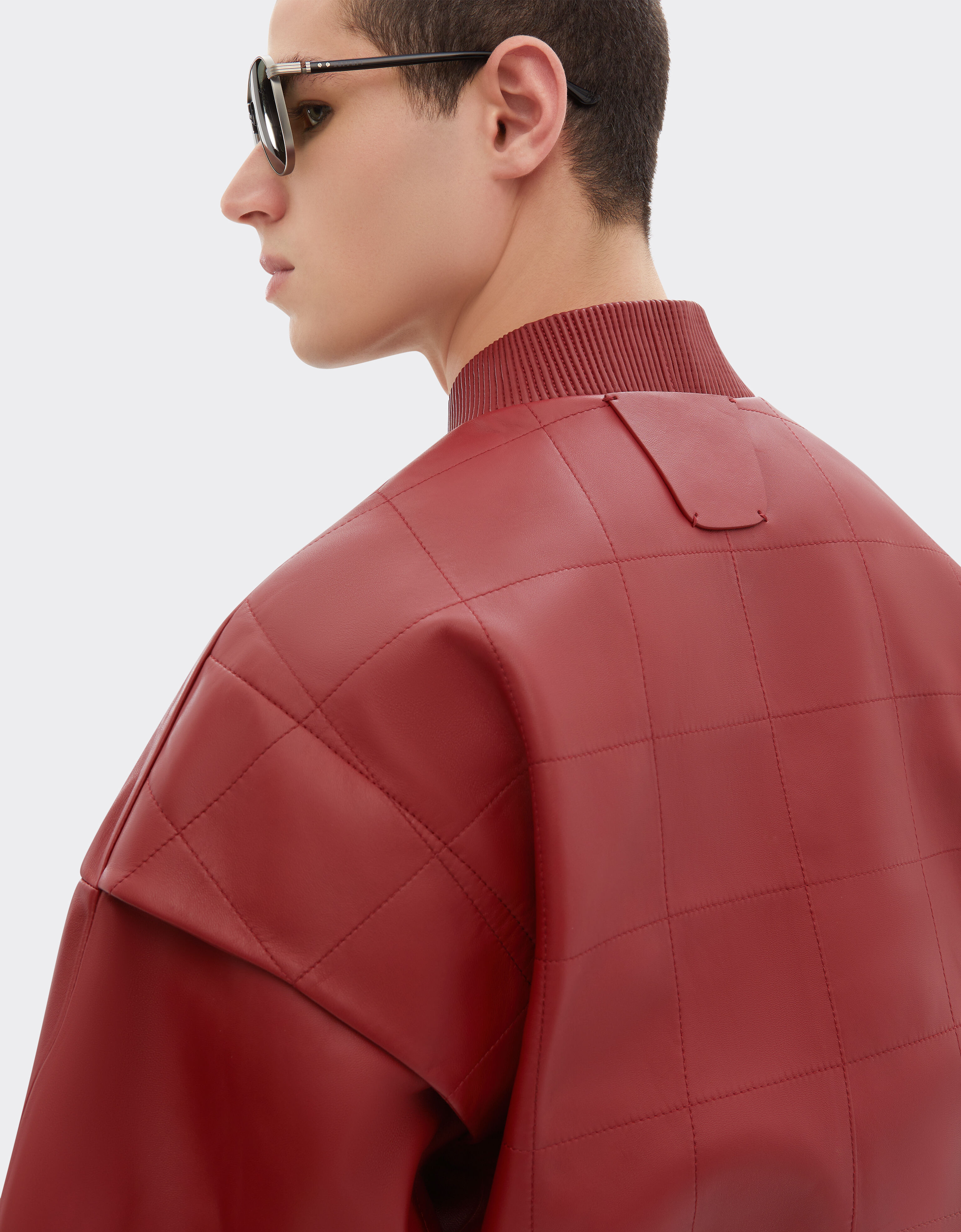 涂层纳帕皮革飞行夹克 Ferrari 涂层纳帕皮革飞行夹克 Maison Red 51013f