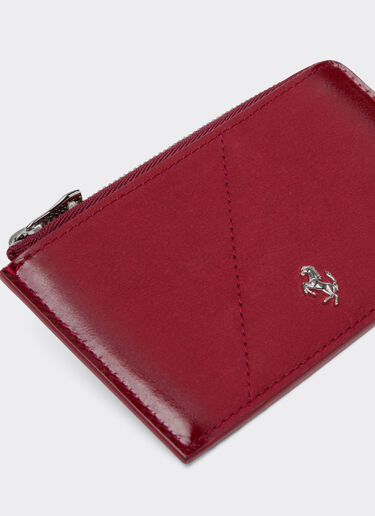 Wallet with zip in smooth leather and nubuck Ferrari Wallet with zip in smooth leather and nubuck Maison Red 50522f