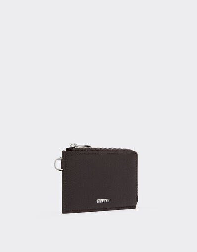 Ferrari Leather card holder Marrone Scuro 50883f