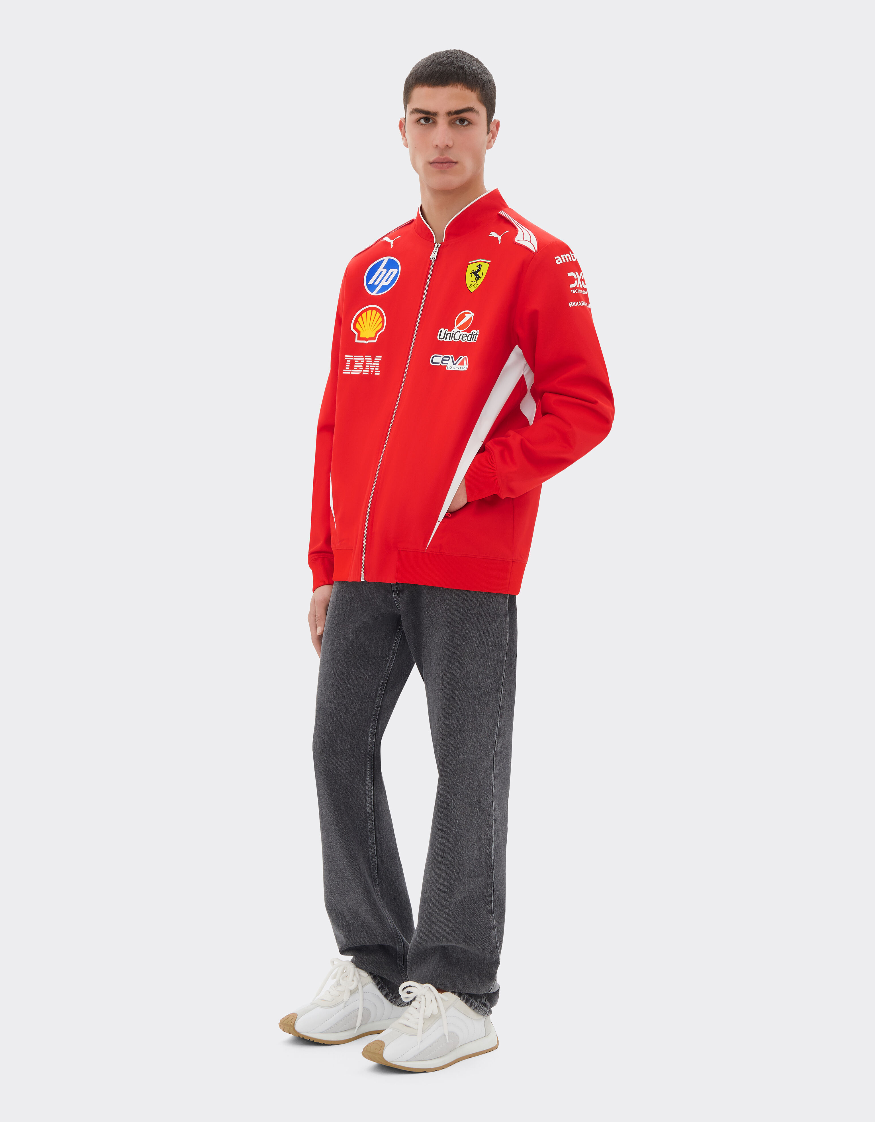 Replica Drivers Authentic 2026 Bomber Jacket Puma for Scuderia Ferrari HP Ferrari Replica Drivers Authentic 2026 Bomber Jacket Puma for Scuderia Ferrari HP Red LA0H1f