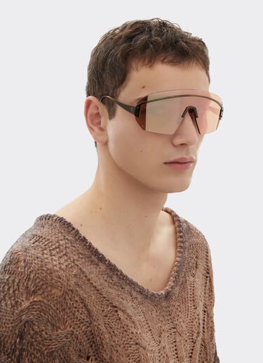 Ferrari Ferrari sunglasses in antique gold metal with rose gold mirrored lenses Gold LA0LKf