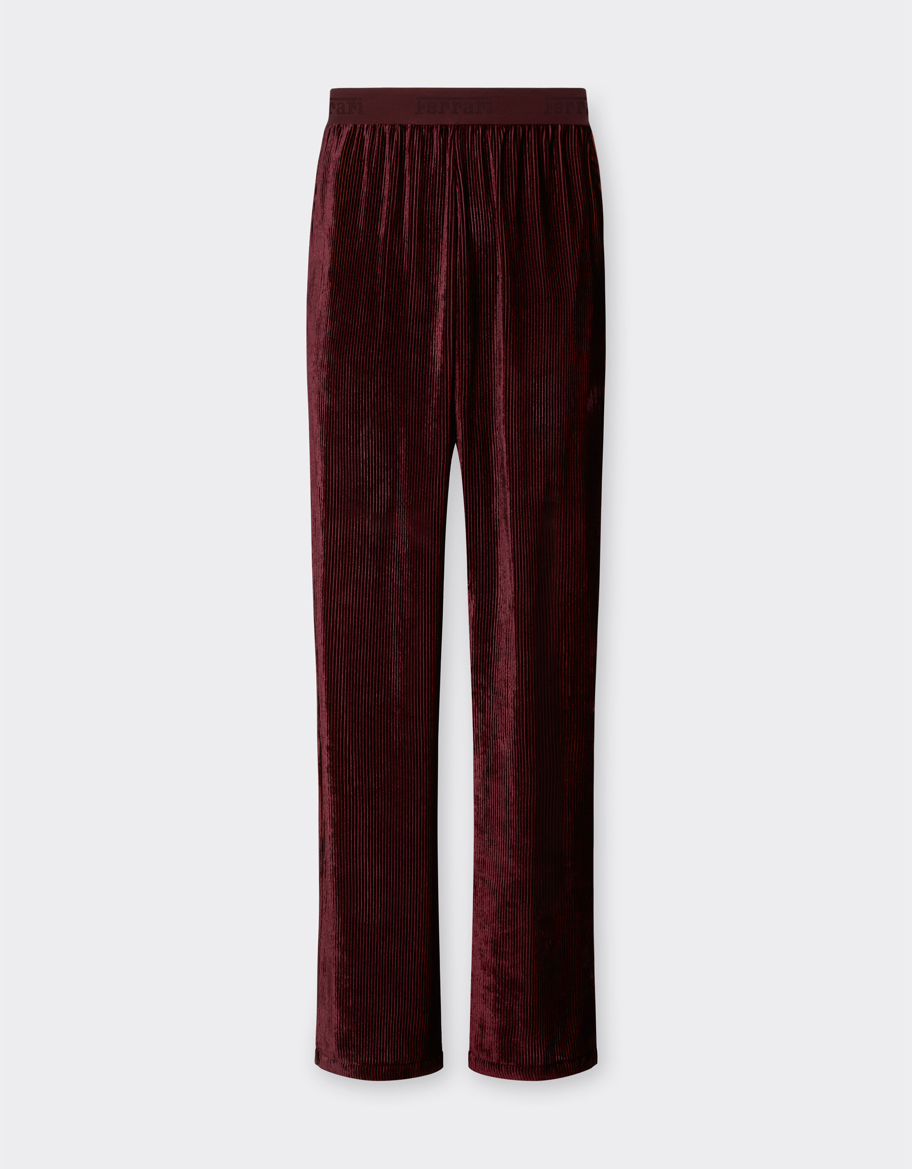 Ferrari Shiny corduroy pants Mahogany 22640f