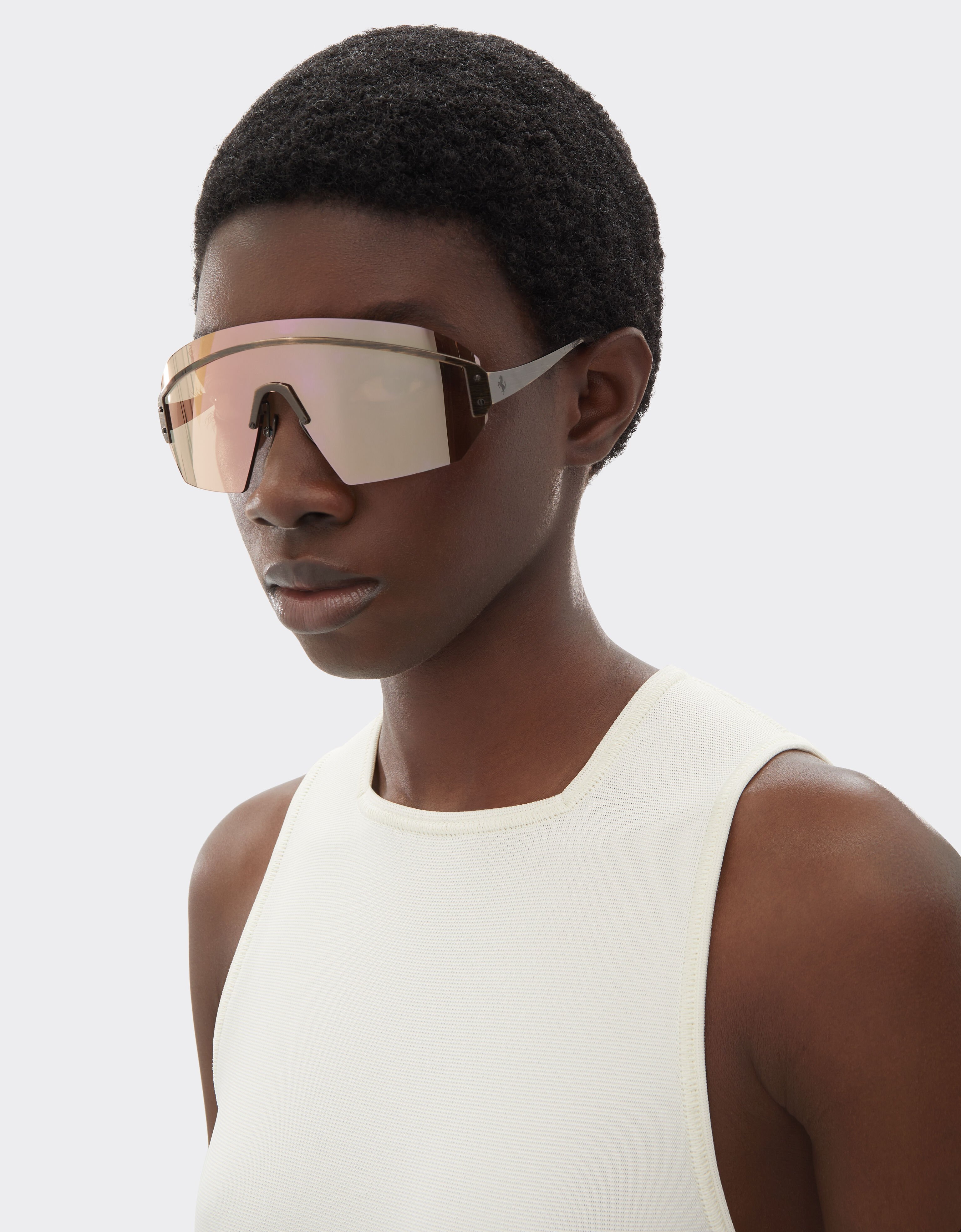 Ferrari Ferrari sunglasses in antique gold metal with rose gold mirrored lenses Gold LA0LKf