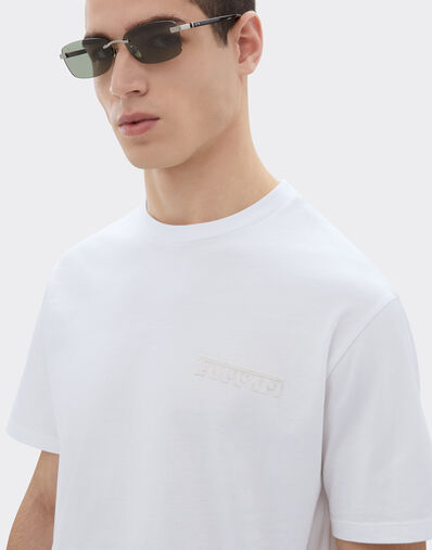 Ferrari 法拉利徽标棉质 T 恤 Optical White 50847f