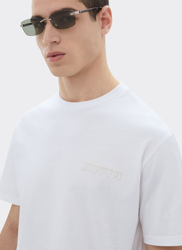 Ferrari 法拉利徽标棉质 T 恤 Optical White 50847f