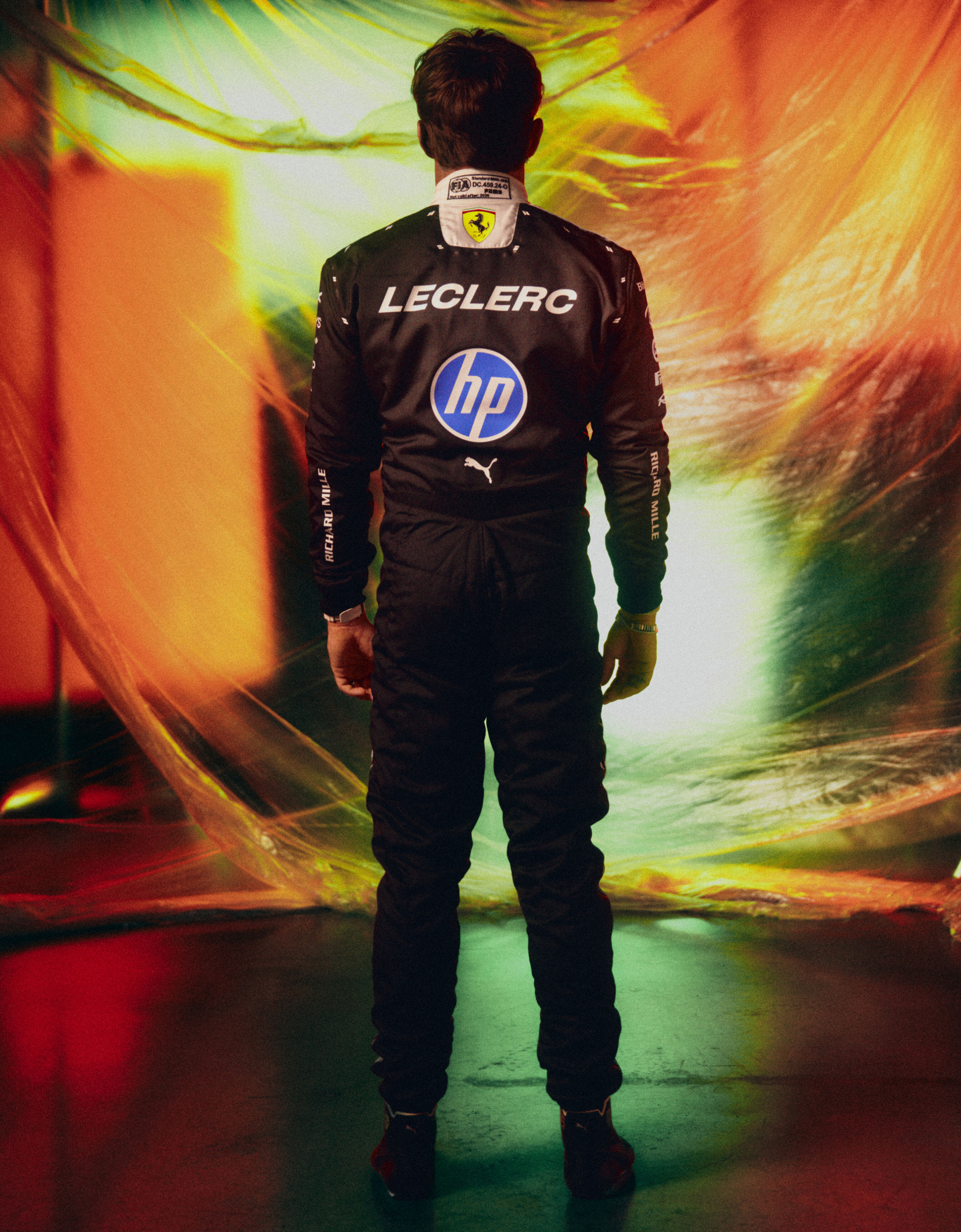 Leclerc Replica Ferrari racing overalls for the 2026 Singapore Grand Prix Ferrari Leclerc Replica Ferrari racing overalls for the 2026 Singapore Grand Prix Black LW0JU1093EXT0001f