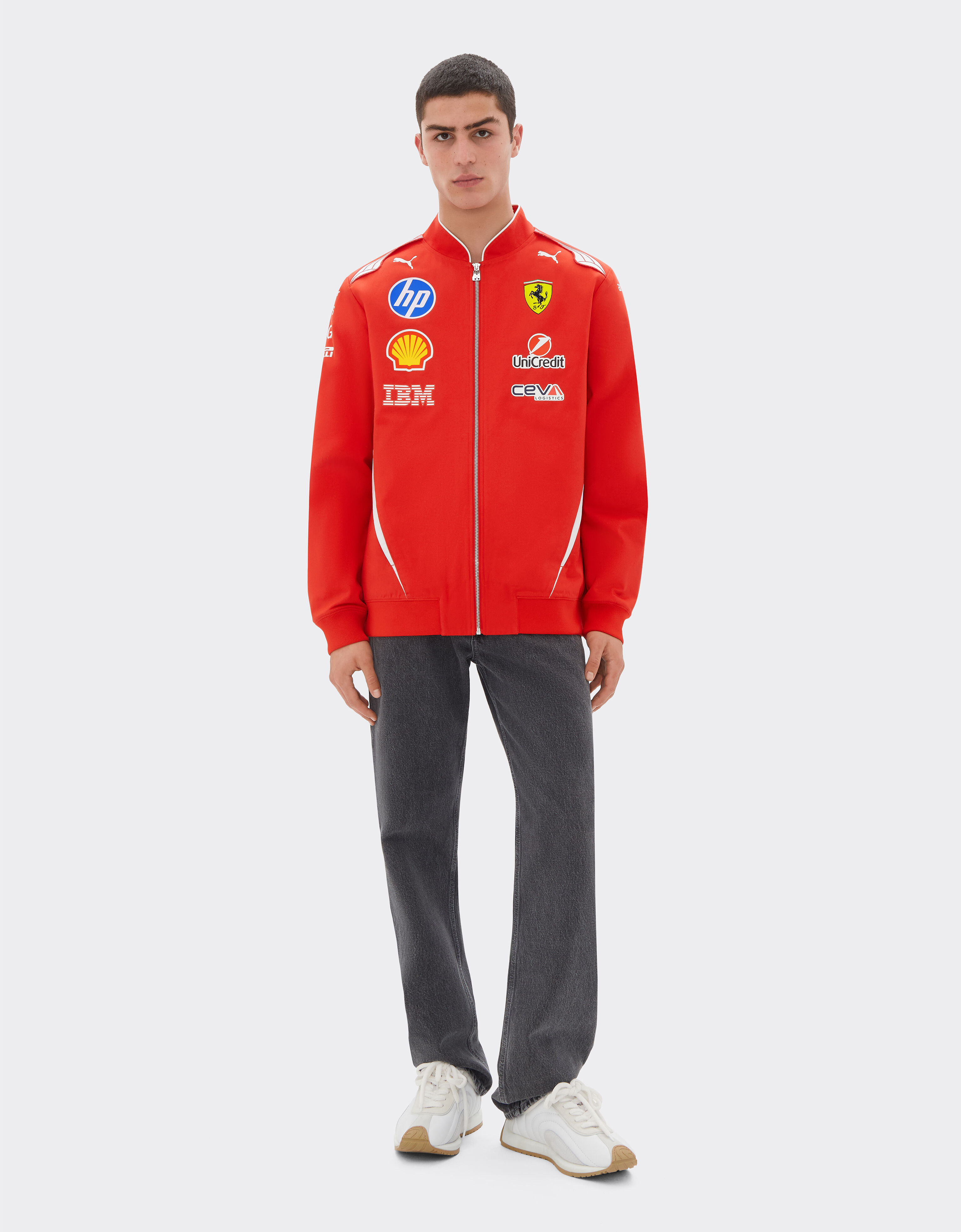 Replica Drivers Authentic 2026 Bomber Jacket Puma for Scuderia Ferrari HP Ferrari Replica Drivers Authentic 2026 Bomber Jacket Puma for Scuderia Ferrari HP Red LA0H1f