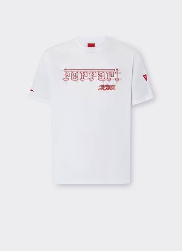 T-shirt Ferrari en coton pour le GP de Monaco 2026 Ferrari T-shirt Ferrari en coton pour le GP de Monaco 2026 Bianco CJMTH0039JCO0045f