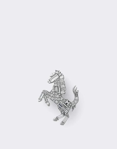 Ferrari 水钻跃马徽标胸针 Silver CGWSP0002JU00005f