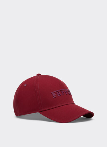 Cotton cap with Ferrari logo Ferrari Cotton cap with Ferrari logo Cherry 20403f