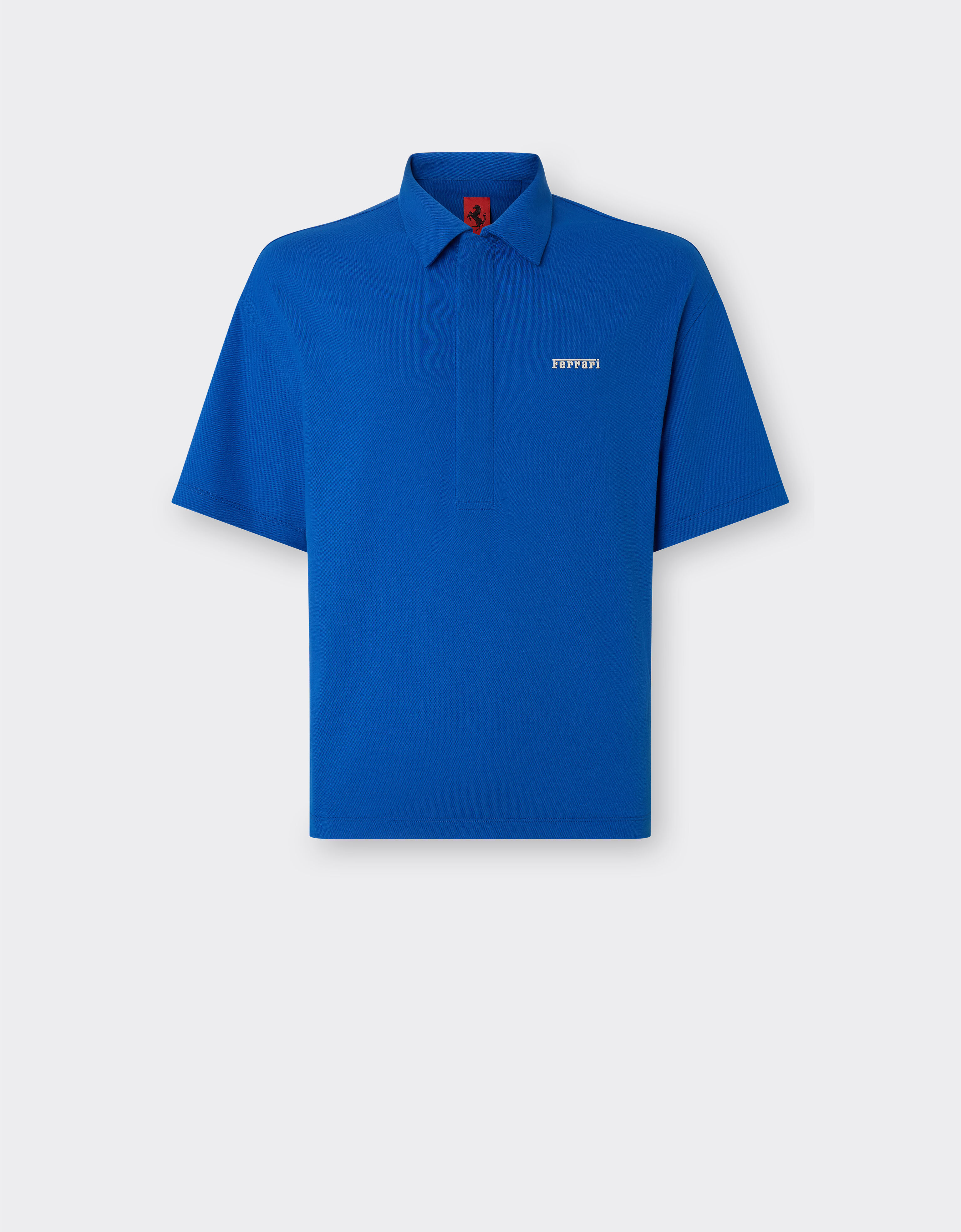 Ferrari 法拉利徽标有机棉 Polo 衫 克莱因蓝 21819f