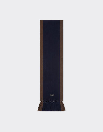 Ferrari Wool and cotton scarf with livery motif Navy 21336f