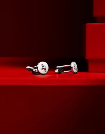 Ferrari Metal cufflinks Polished Chrome 50026f