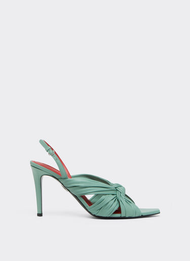 Ferrari 皮革后系带凉鞋 Granite Green 50779f