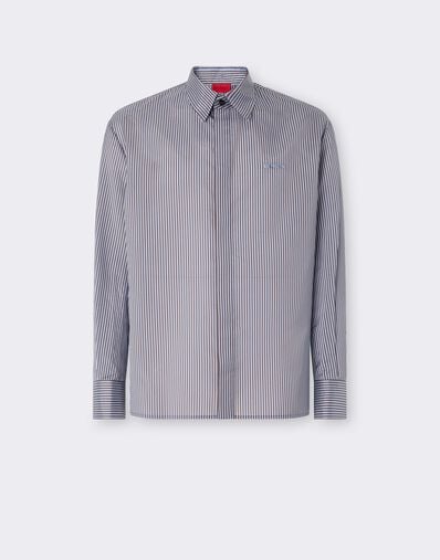 Ferrari Barré 真丝混纺刺绣衬衫 Powder Blue CWMSH0021WPL0012f