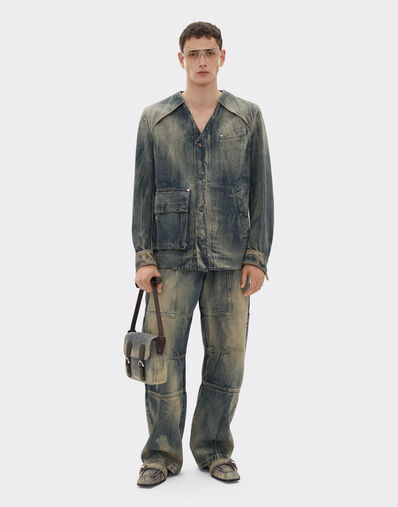Ferrari 酸洗牛仔衬衫 Blu Denim 51184f