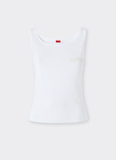 Ferrari 法拉利徽标棉质背心 Optical White 50848f