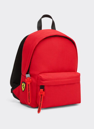Ferrari Mini technical fabric backpack with Ferrari Scudetto Rosso SBNBP0003HMM0017f
