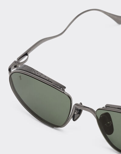 Ferrari sunglasses in gunmetal grey titanium with green lenses Ferrari Ferrari sunglasses in gunmetal grey titanium with green lenses Ingrid LA02Tf