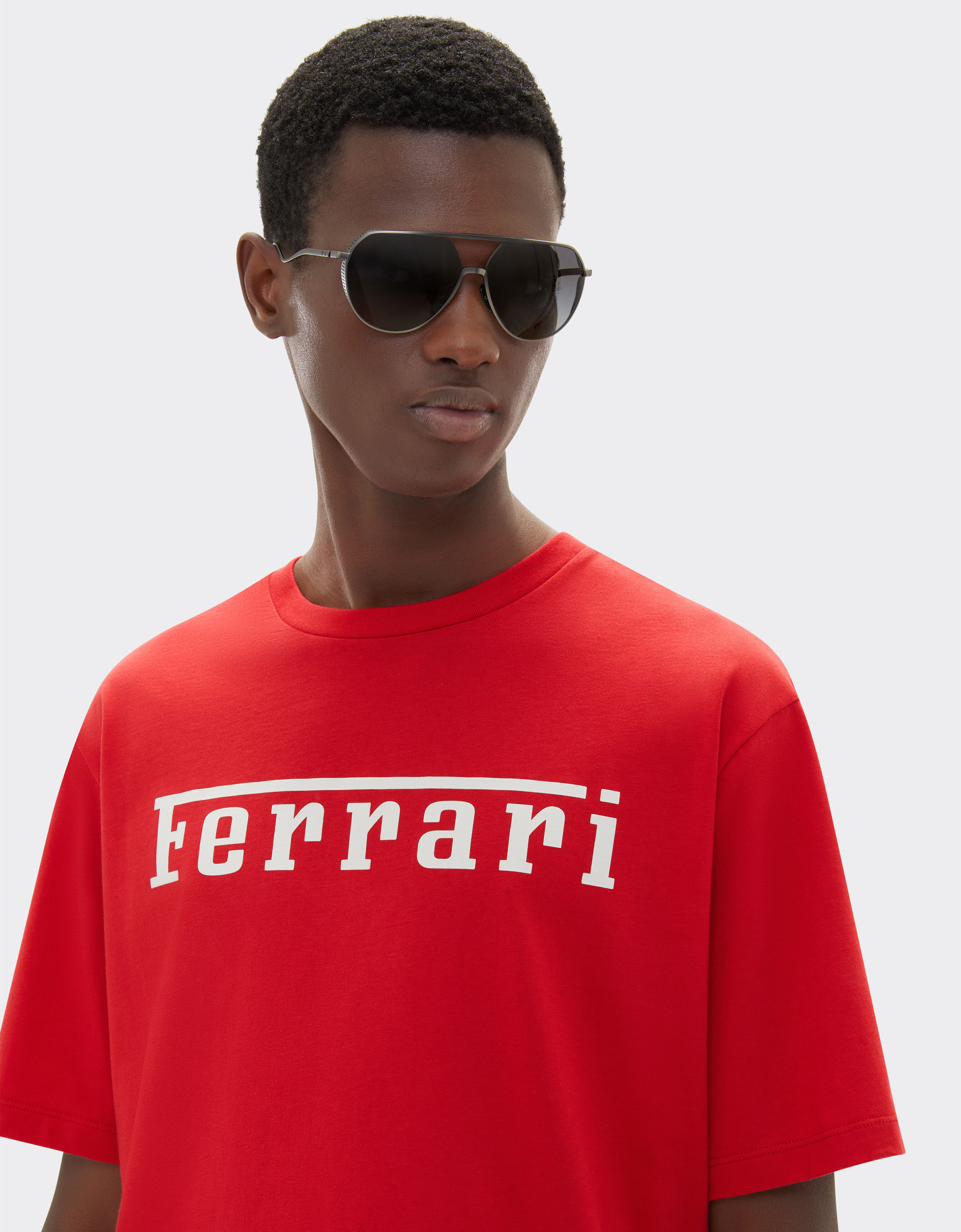 Ferrari 法拉利徽标棉质 T 恤 赛车红 21179f
