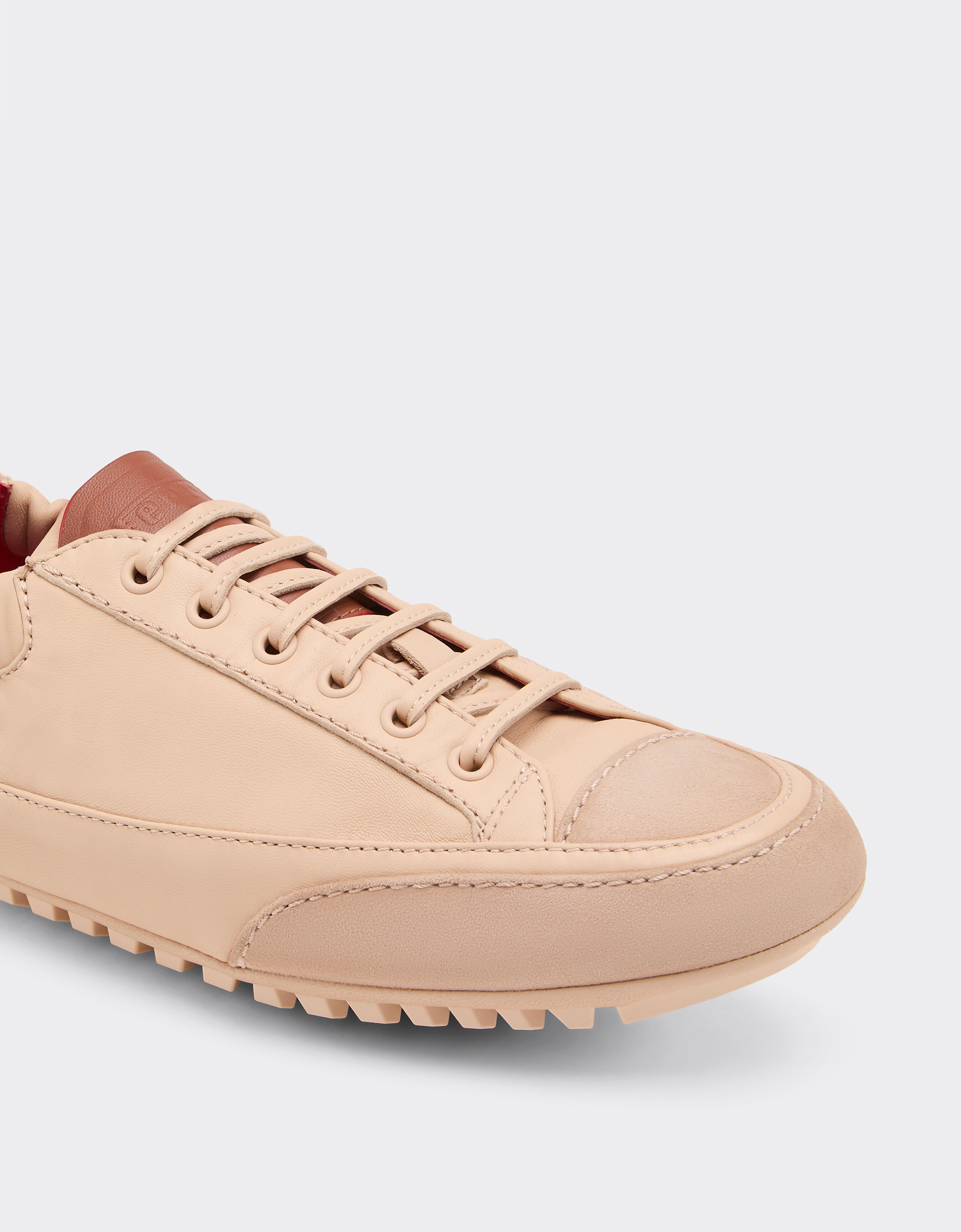 Ferrari Nappa leather and suede sneaker driver Nude 22736f