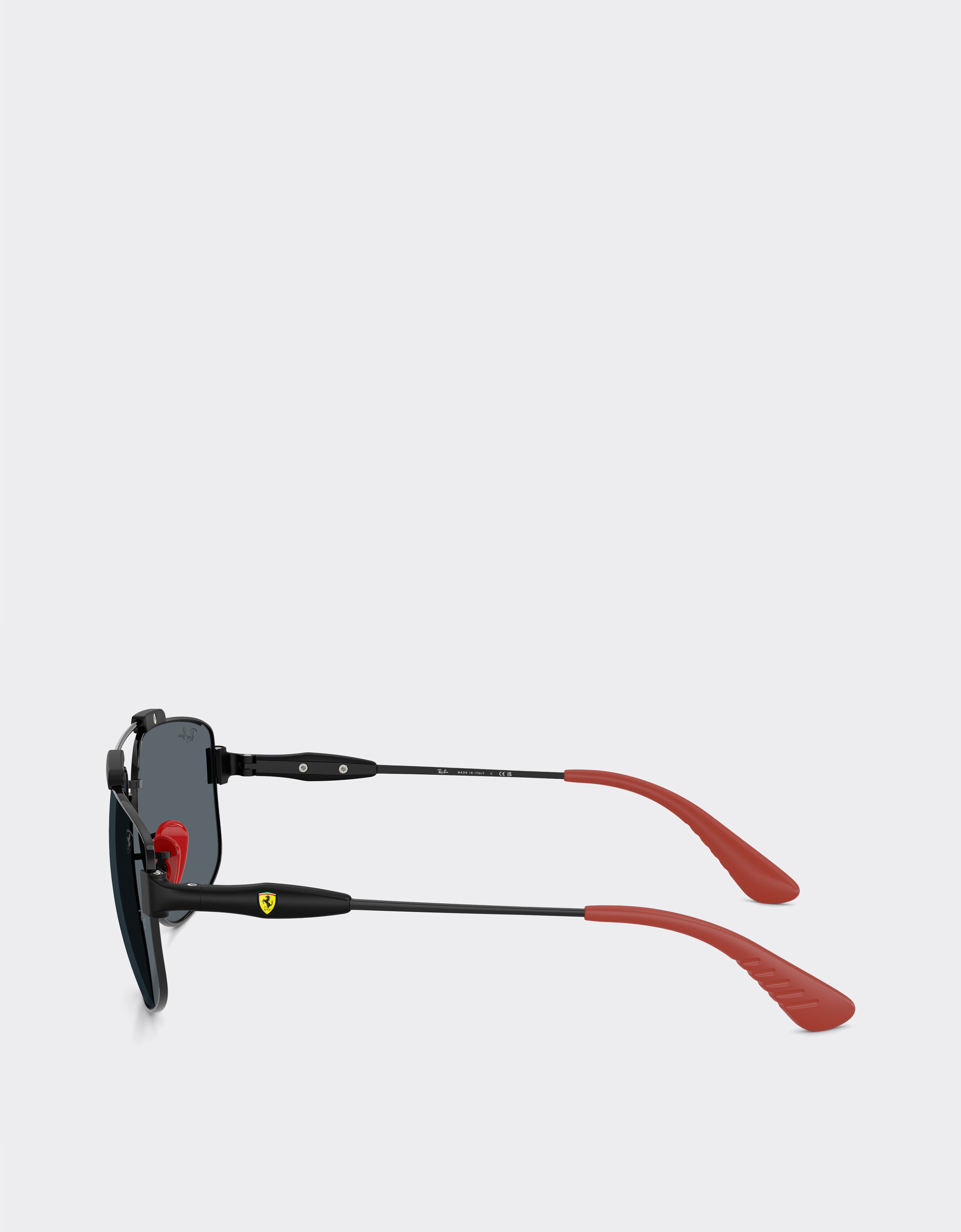 Ferrari Ray-Ban for Scuderia Ferrari RB3789M 为黑色金属镜框搭配蓝色镜片 Nero LA0JNf