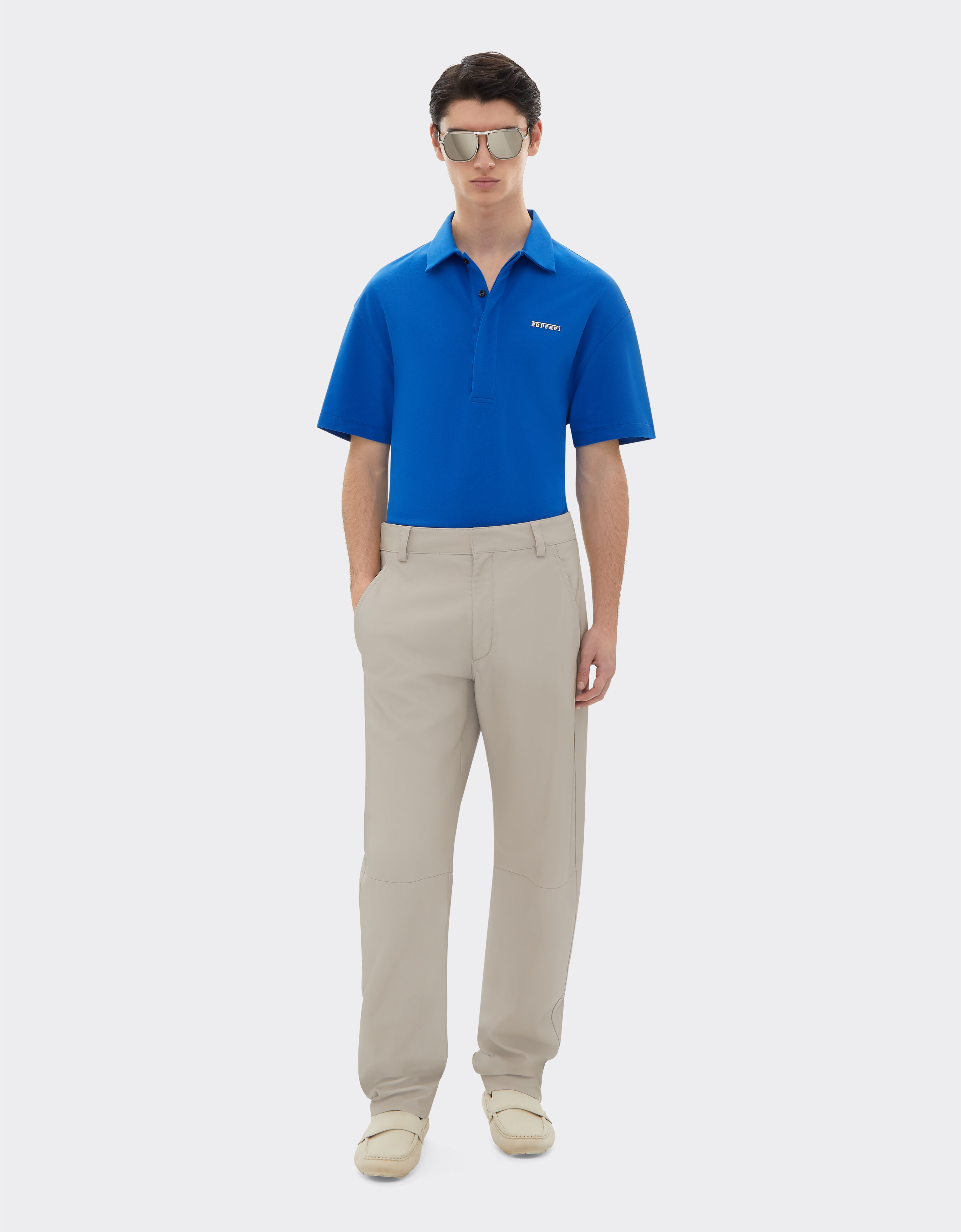 Ferrari 法拉利徽标有机棉 Polo 衫 克莱因蓝 21819f