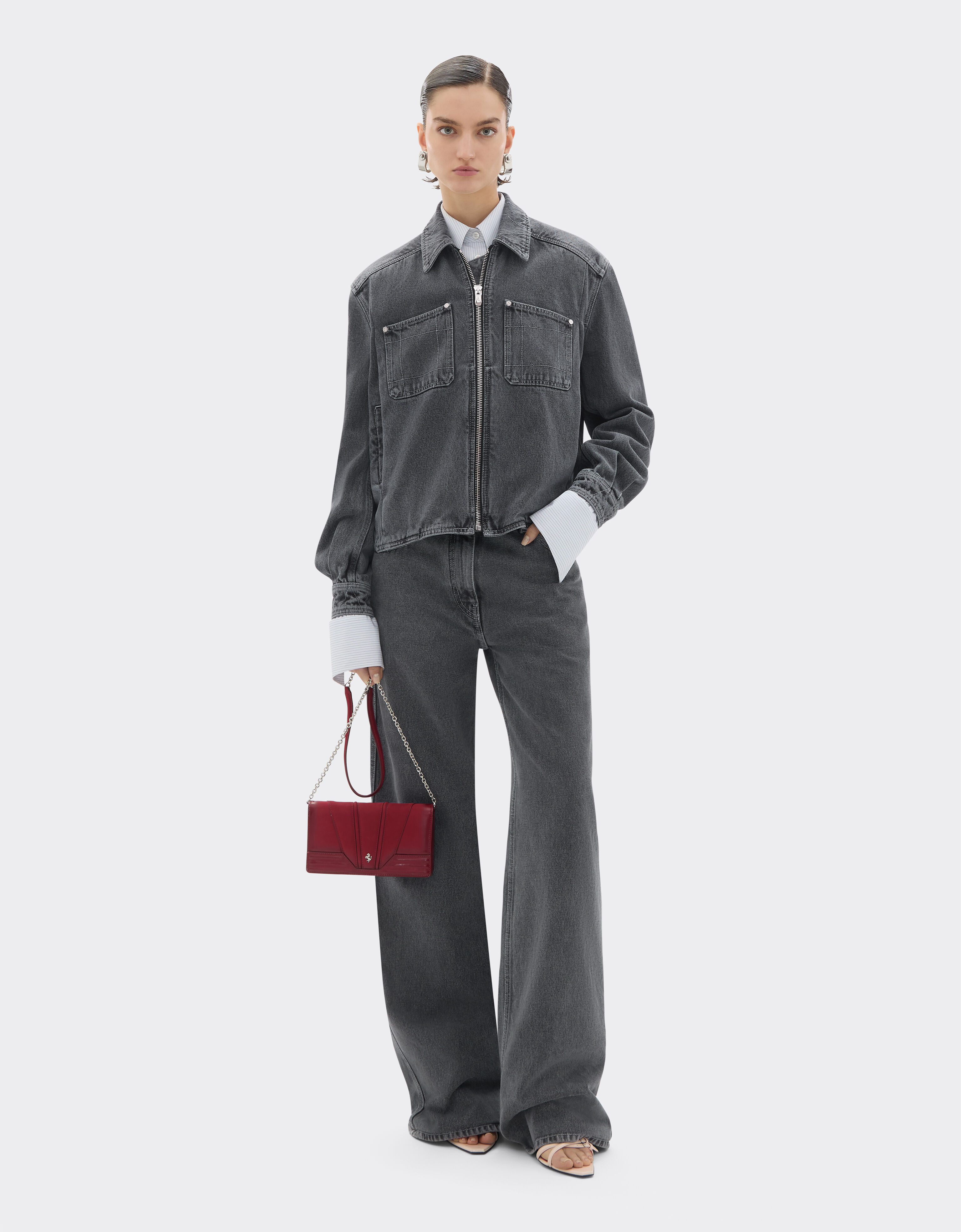 Dark marbled denim trousers Ferrari Dark marbled denim trousers Granite Gray 49946f