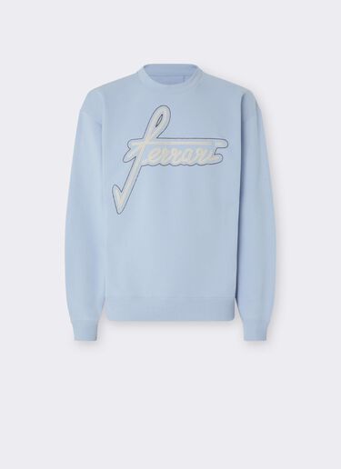 Sweat à col rond avec broderie Ferrari Ferrari Sweat à col rond avec broderie Ferrari Powder Blue CJMSW0036JCO0046f
