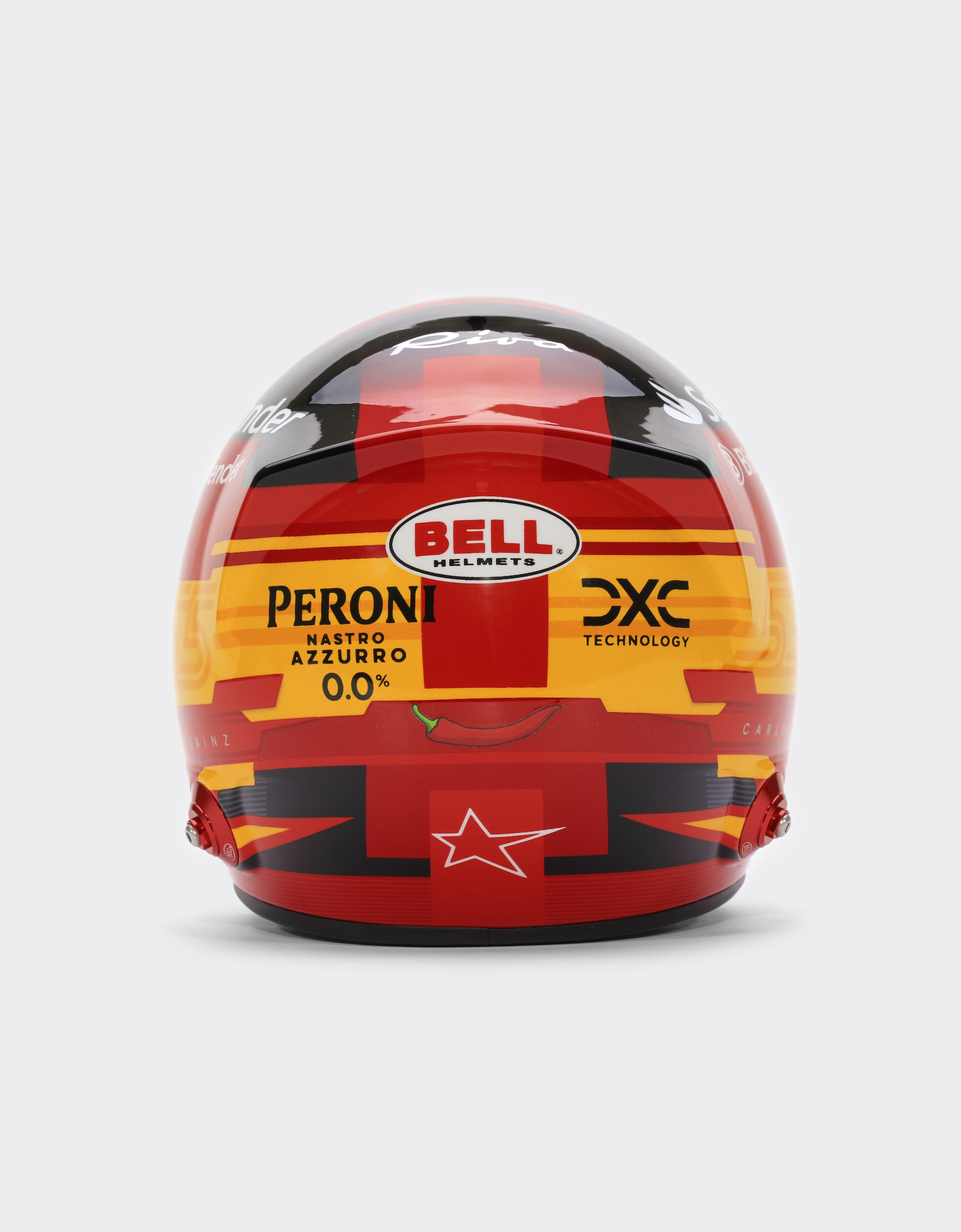 Ferrari 2024 Carlos Sainz helmet in 1:1 scale 红色 F1343f