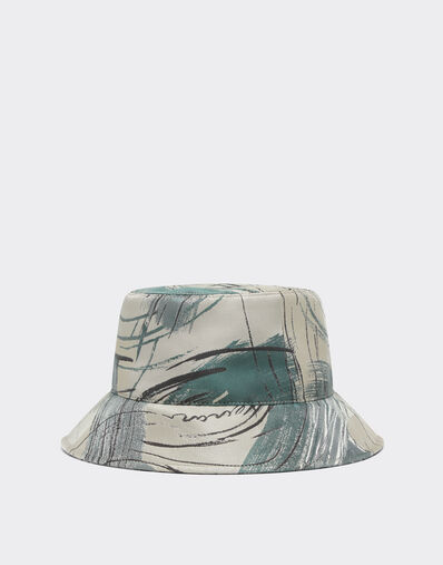 Ferrari Bucket hat in jacquard fabric with brushed motif Giallo Modena 21342f