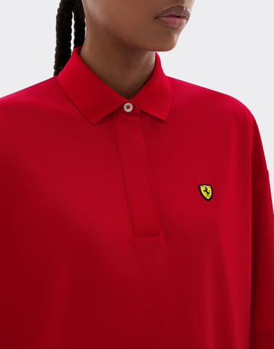  Technical piqué polo mini dress Rosso SJWDR0023JCO0023f