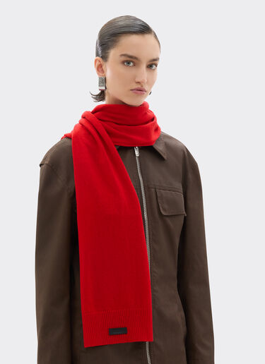 羊毛和羊绒围巾 Ferrari 羊毛和羊绒围巾 Rosso Dino 红色 21732f