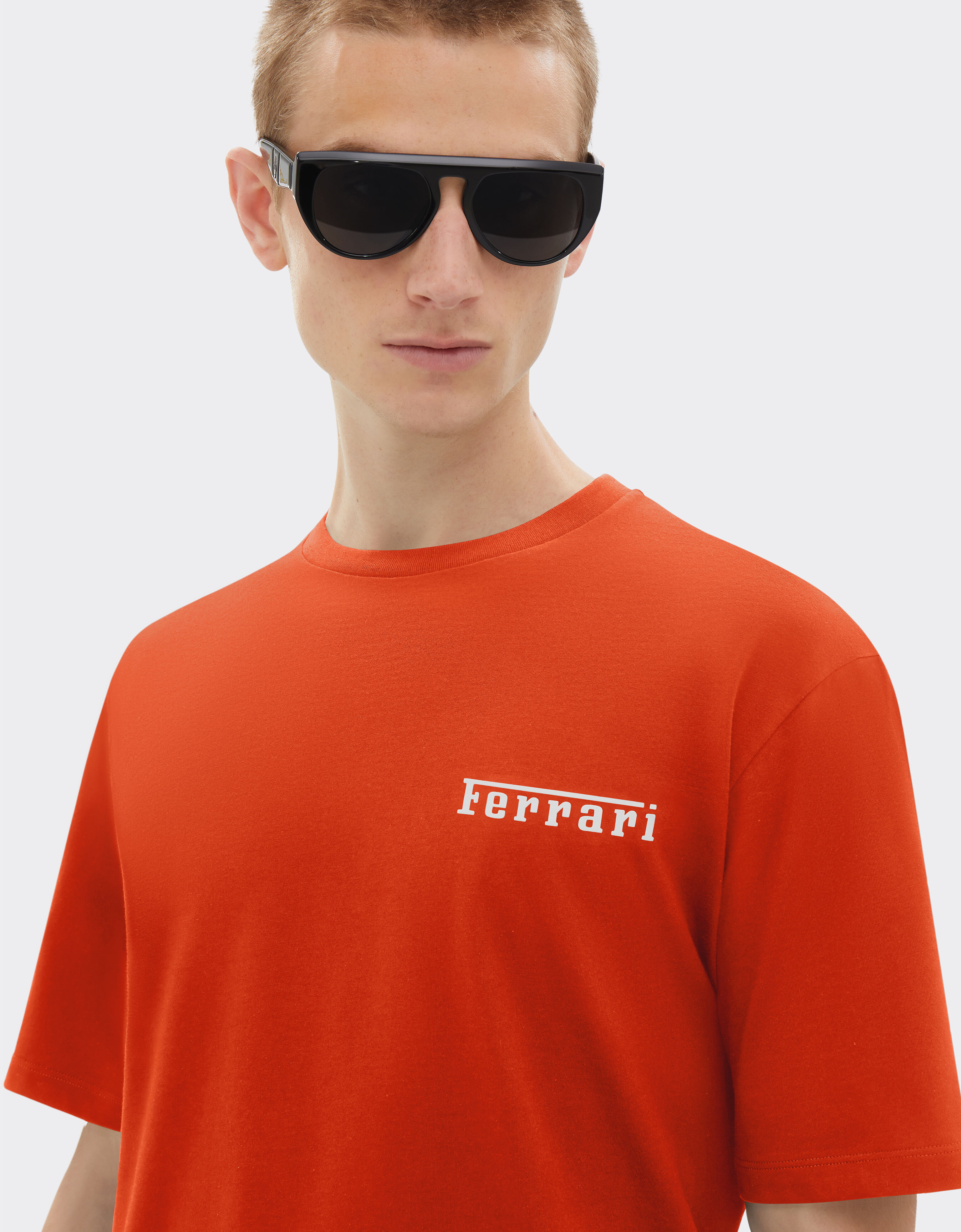 Ferrari 法拉利徽标棉质 T 恤 赛车红 21163f