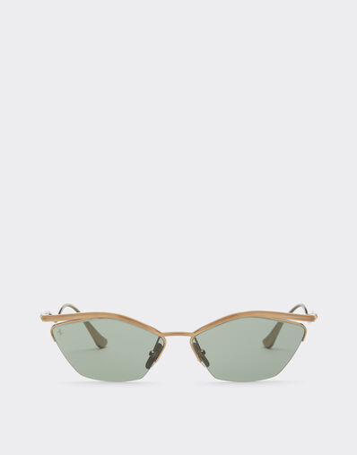 Ferrari Ferrari sunglasses in shiny gold-colored titanium with dark green lenses Oro LA0KVf