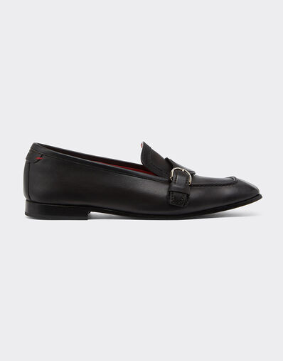 Ferrari Buffered leather loafers Dark brown 49887f