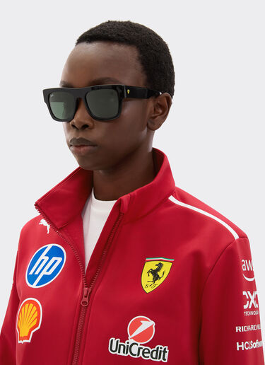 Ferrari 雷朋与法拉利车队合作款 RB2217M 深绿色镜片黑色醋酸纤维太阳镜 黑色 LA01Kf