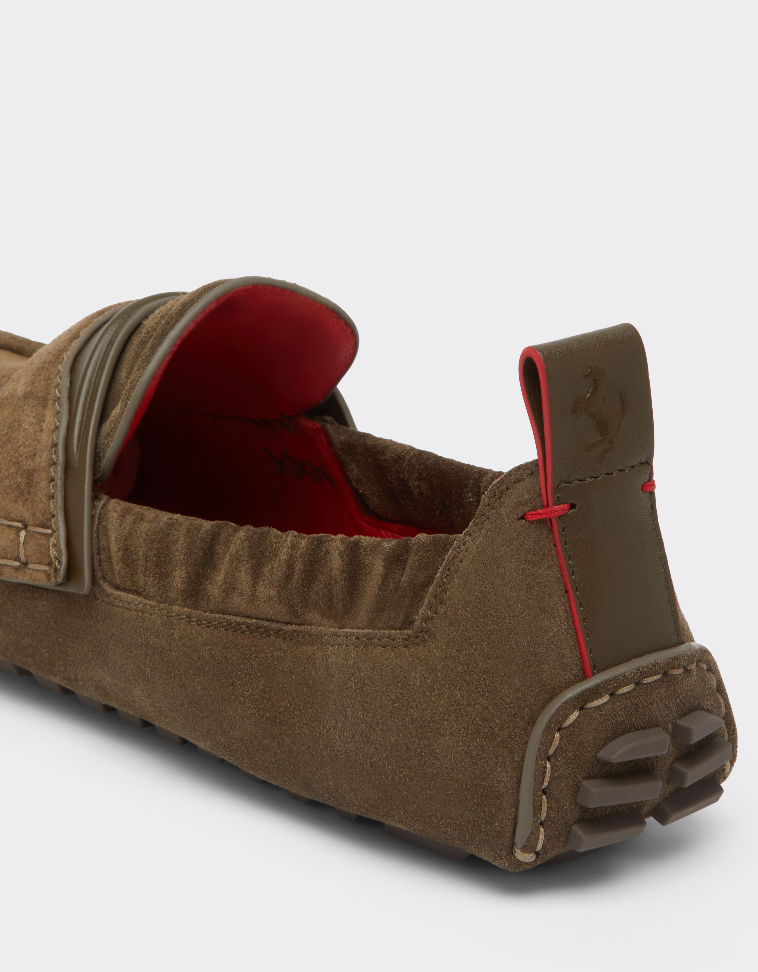 Ferrari 纳帕皮革驾车鞋 Khaki Green 50772f