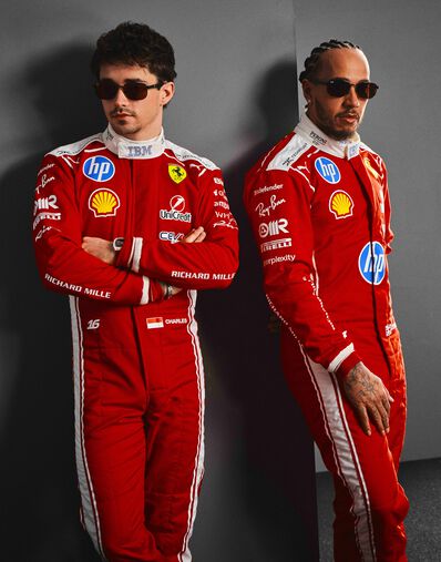 Ferrari Ray-Ban for Scuderia Ferrari RB8329M in black metal with dark red mirrored brown lenses Nero LA0JWf